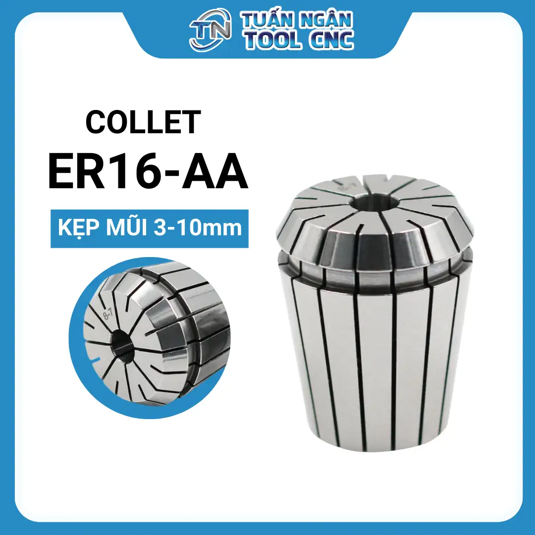ĐẦU KẸP COLLET ER16-AA ĐỘ CHÍNH XÁC 0.008